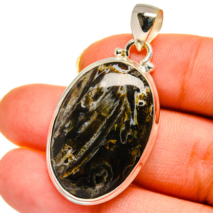 Turkish Tube Agate Pendants handcrafted by Ana Silver Co - PD14580