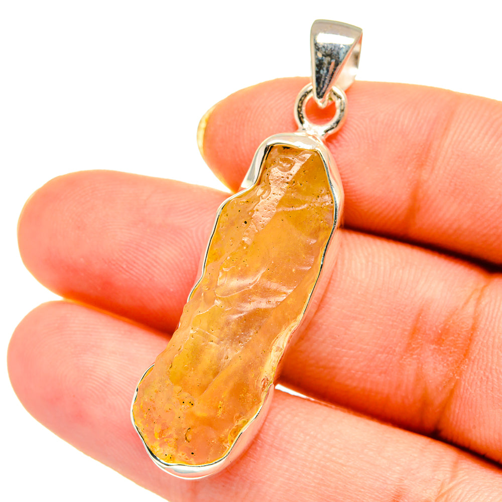 Libyan Desert Glass Pendants handcrafted by Ana Silver Co - PD14581