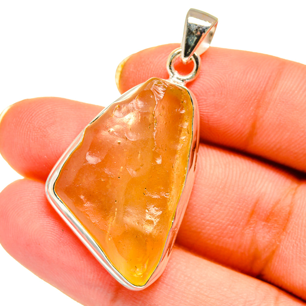 Libyan Desert Glass Pendants handcrafted by Ana Silver Co - PD14582