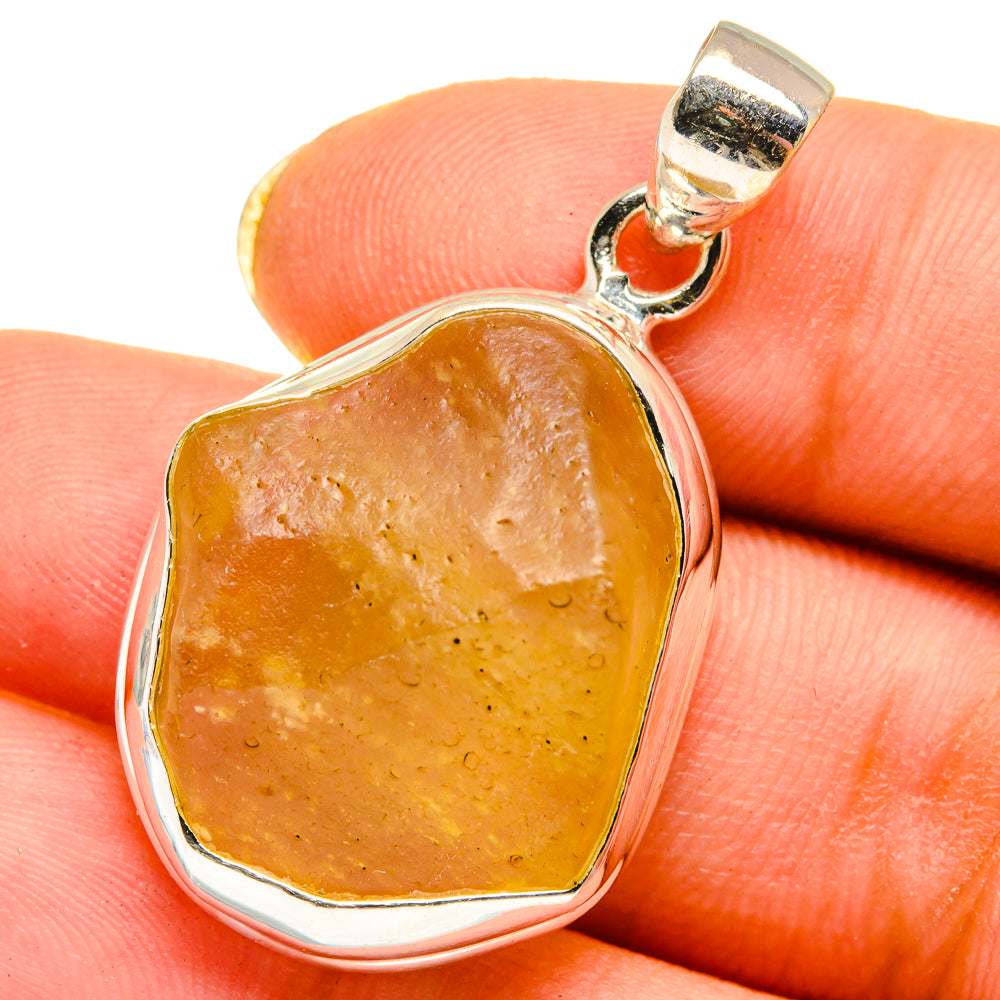 Libyan Desert Glass Pendants handcrafted by Ana Silver Co - PD14588