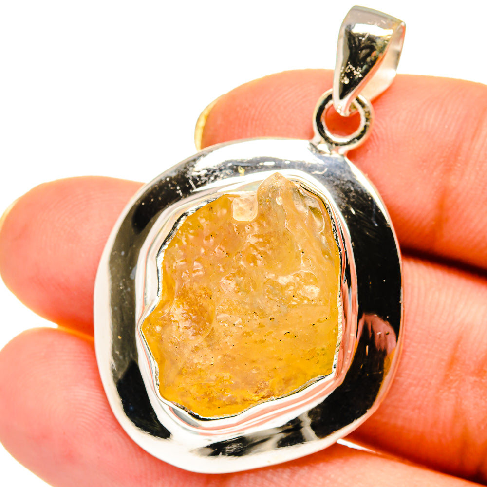 Libyan Desert Glass Pendants handcrafted by Ana Silver Co - PD14591