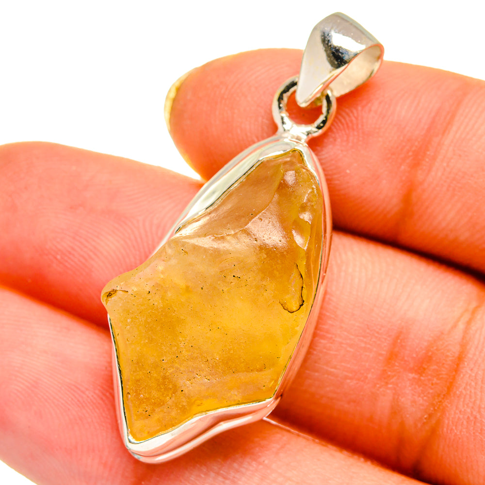 Libyan Desert Glass Pendants handcrafted by Ana Silver Co - PD14593