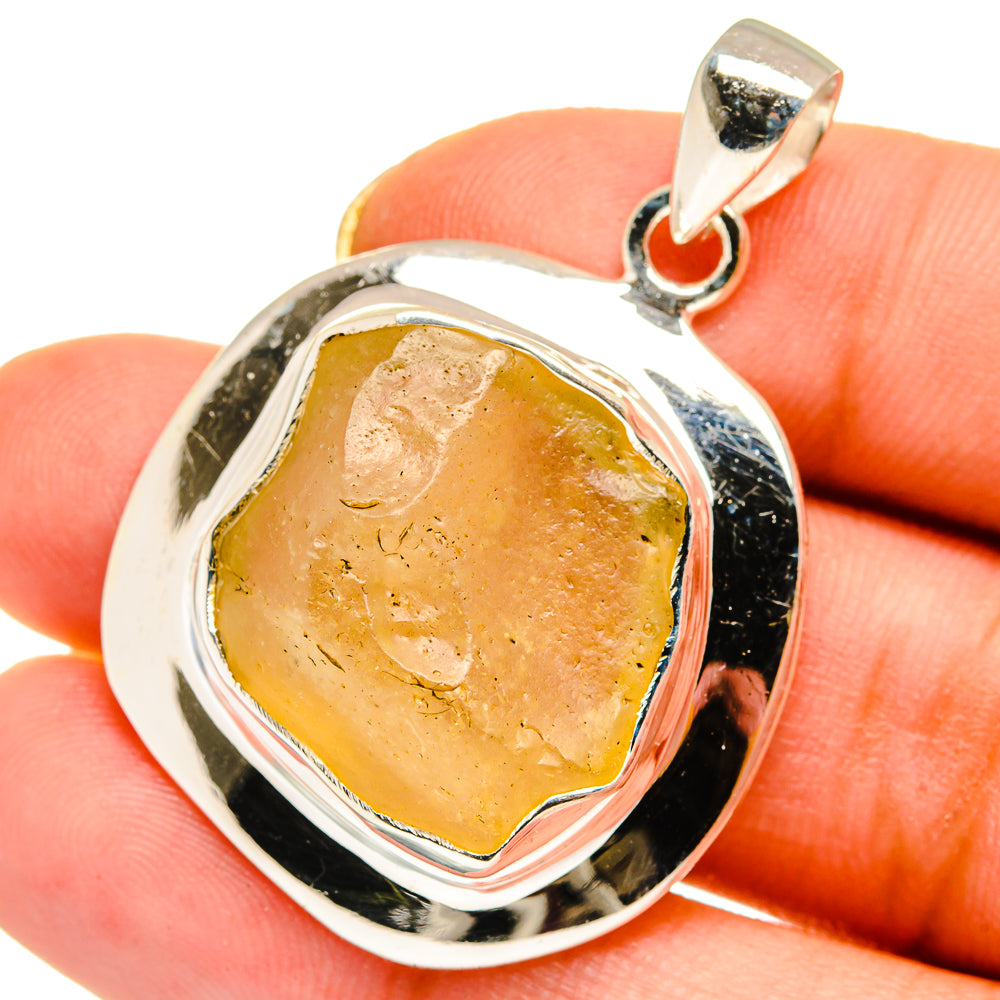 Libyan Desert Glass Pendants handcrafted by Ana Silver Co - PD14594