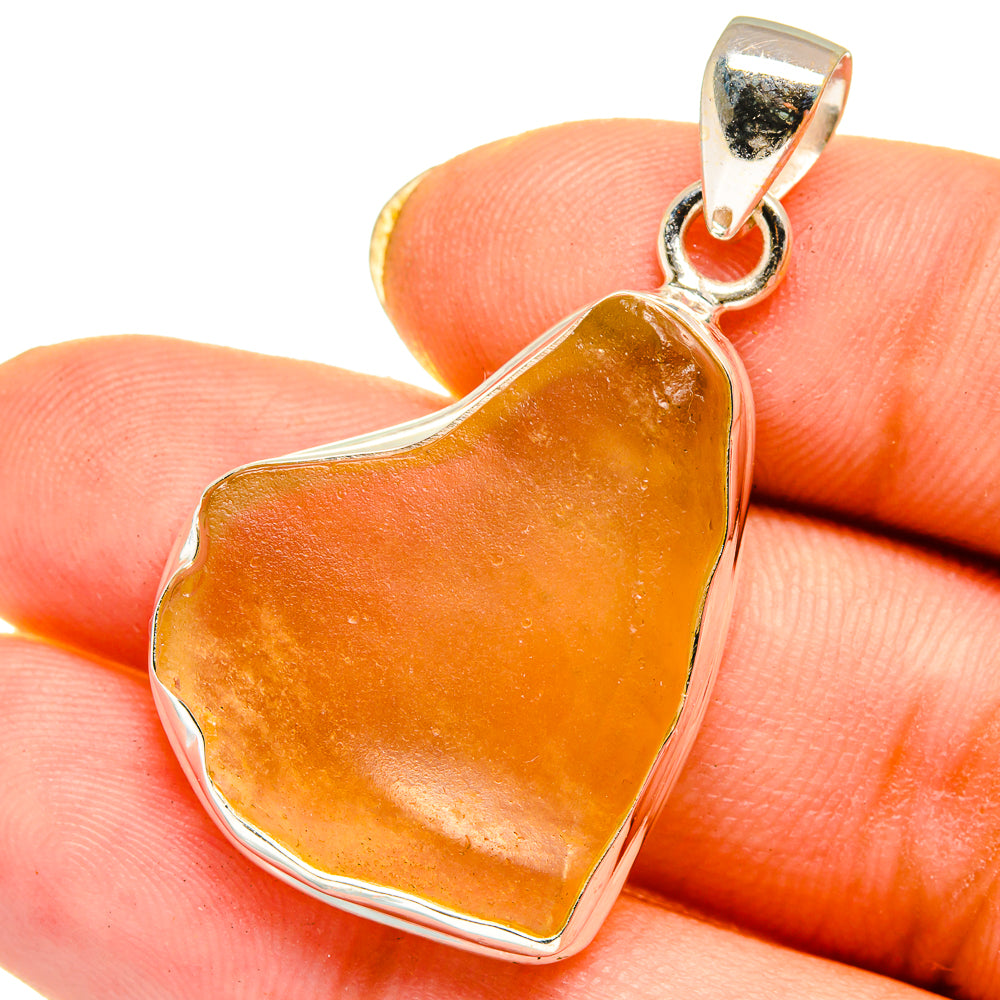 Libyan Desert Glass Pendants handcrafted by Ana Silver Co - PD14598