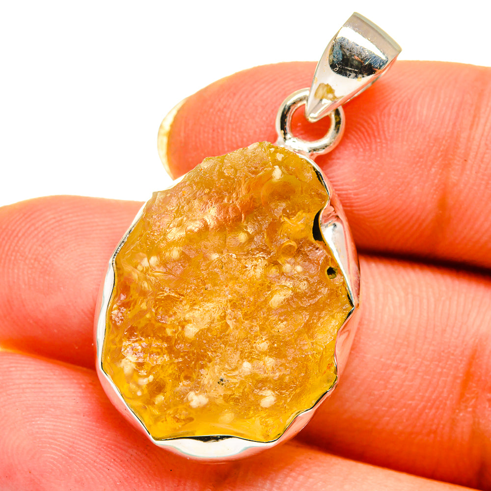 Libyan Desert Glass Pendants handcrafted by Ana Silver Co - PD14600