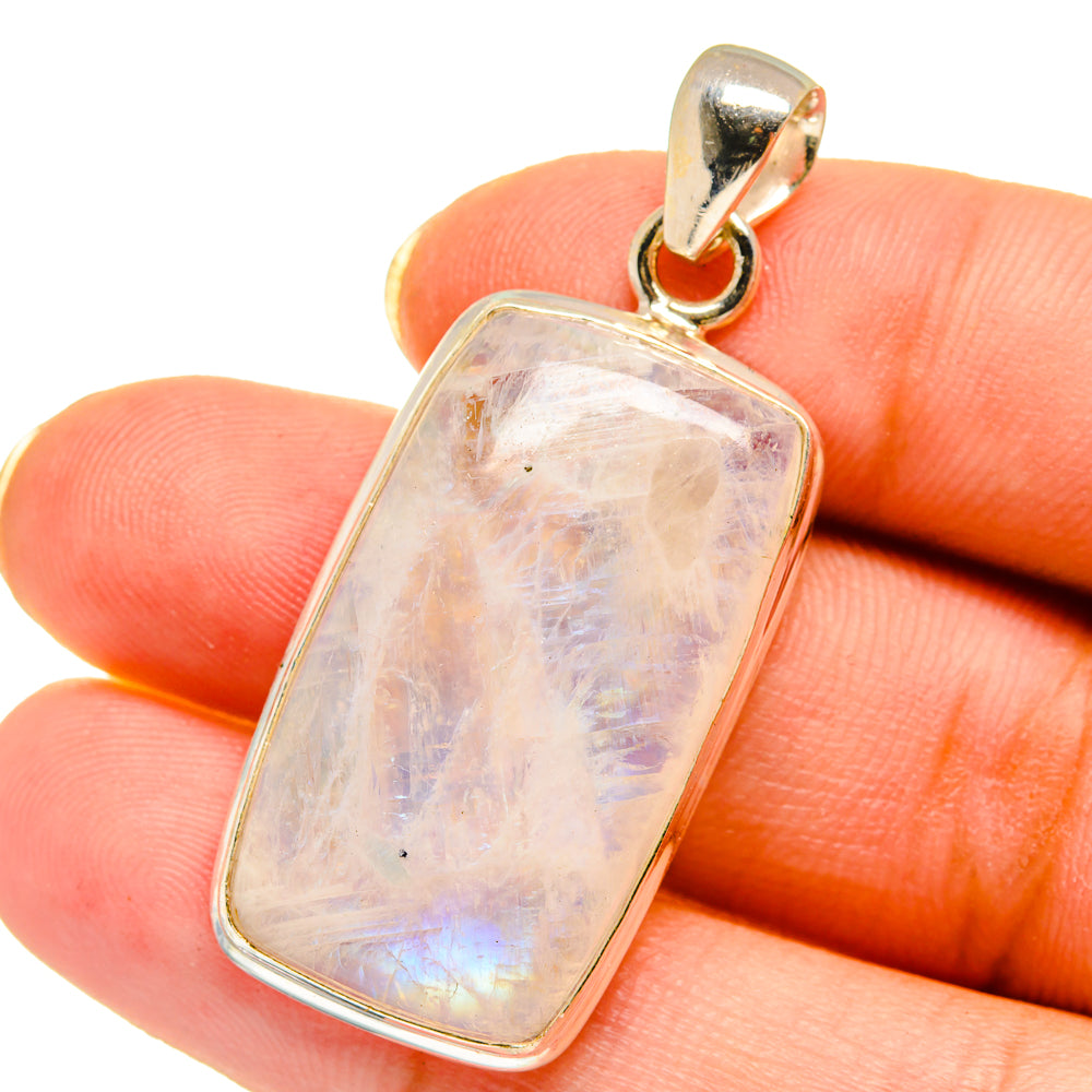 Rainbow Moonstone Pendants handcrafted by Ana Silver Co - PD14609