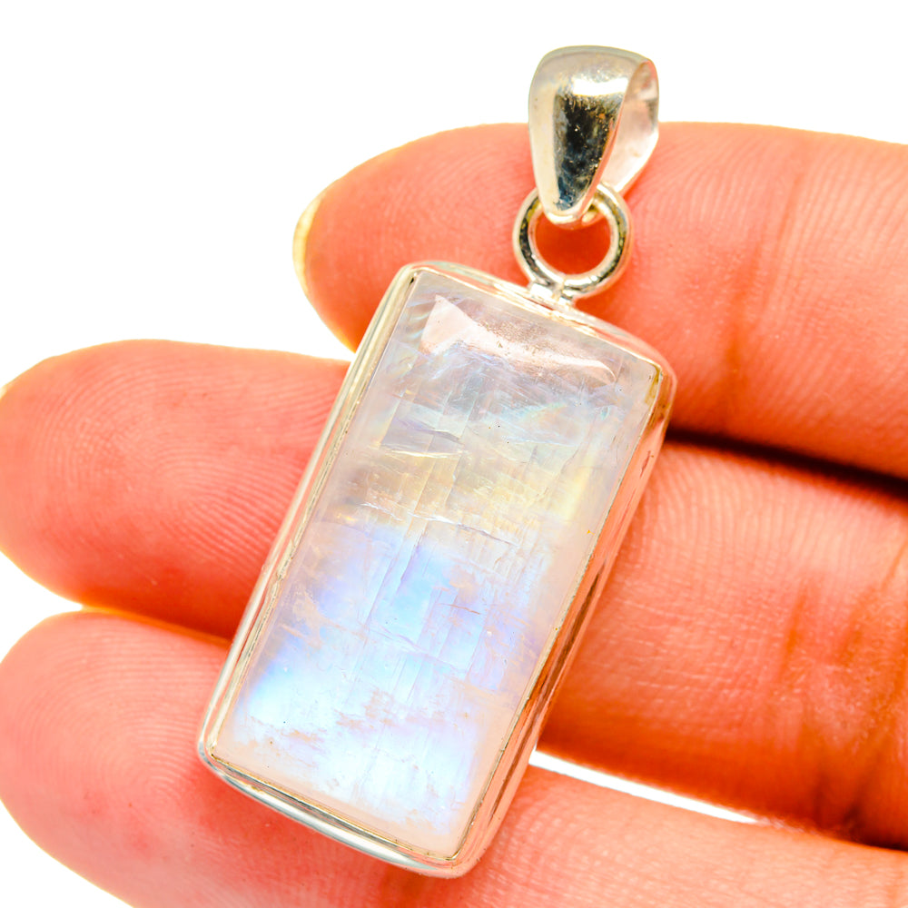 Rainbow Moonstone Pendants handcrafted by Ana Silver Co - PD14610
