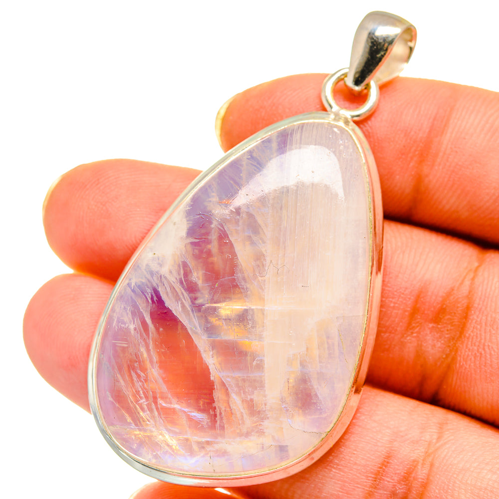 Rainbow Moonstone Pendants handcrafted by Ana Silver Co - PD14617