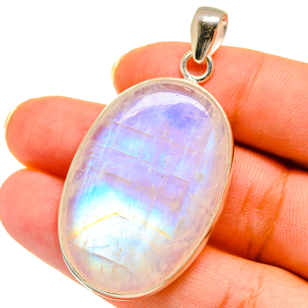 Rainbow Moonstone Pendants handcrafted by Ana Silver Co - PD14621