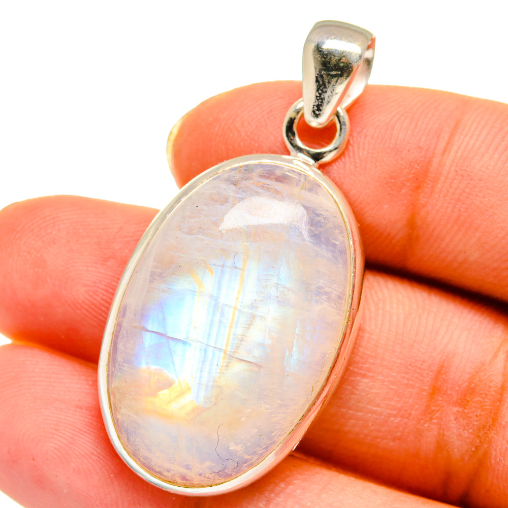 Rainbow Moonstone Pendants handcrafted by Ana Silver Co - PD14623