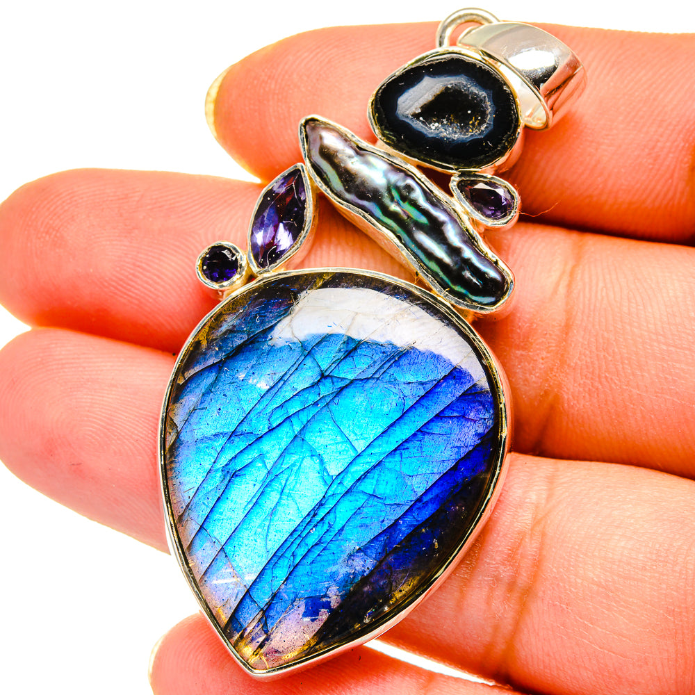 Labradorite Pendants handcrafted by Ana Silver Co - PD14645