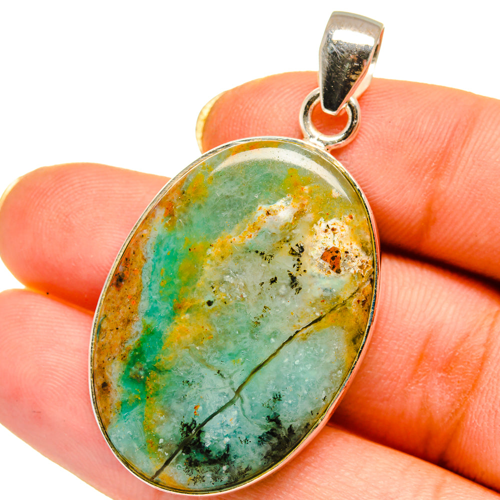 Peruvian Opal Pendants handcrafted by Ana Silver Co - PD14648