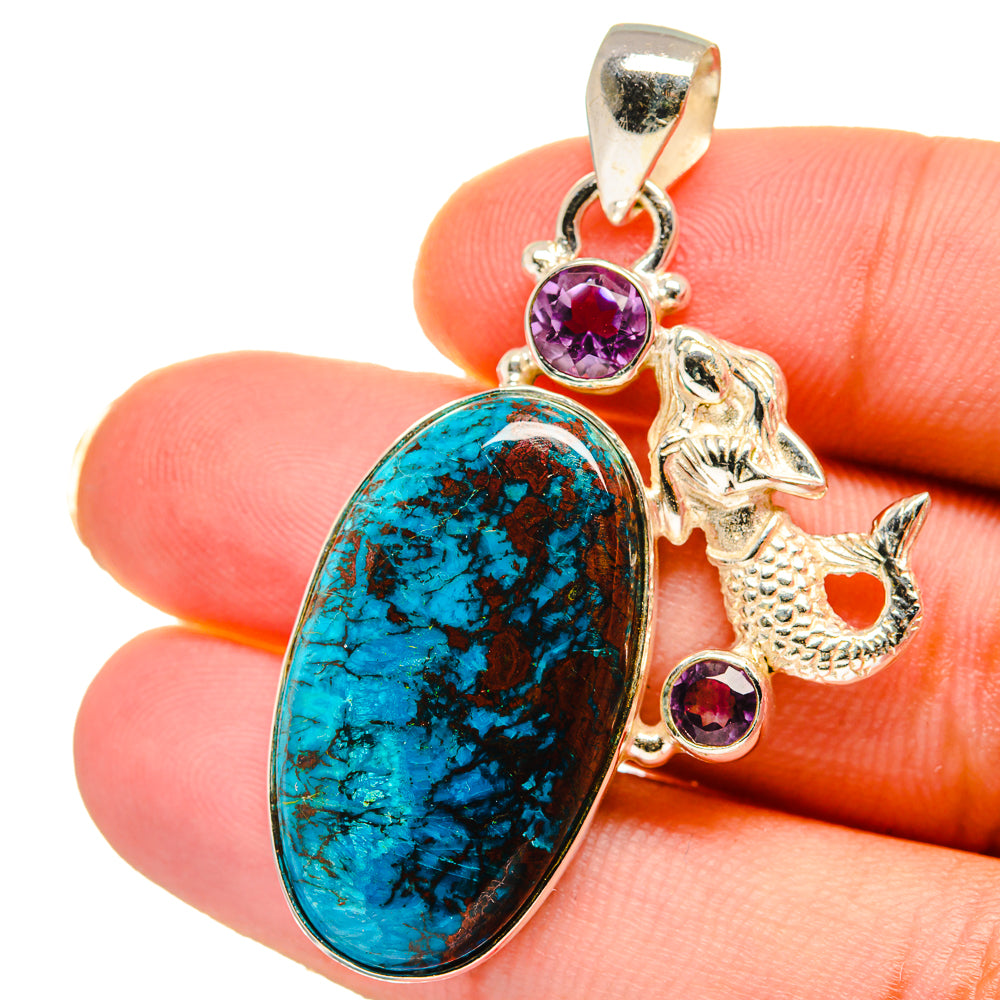 Shattuckite Pendants handcrafted by Ana Silver Co - PD14656