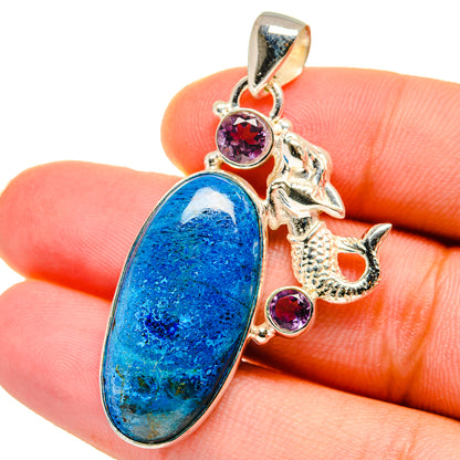 Chrysocolla Pendants handcrafted by Ana Silver Co - PD14657