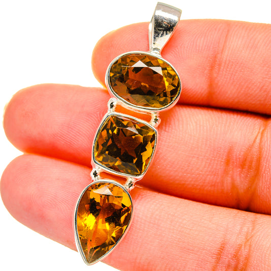 Mandarin Citrine Pendants handcrafted by Ana Silver Co - PD14681