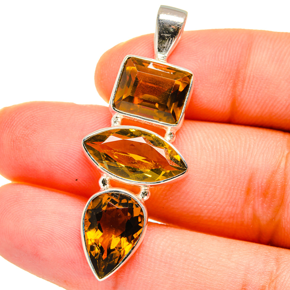 Mandarin Citrine Pendants handcrafted by Ana Silver Co - PD14682