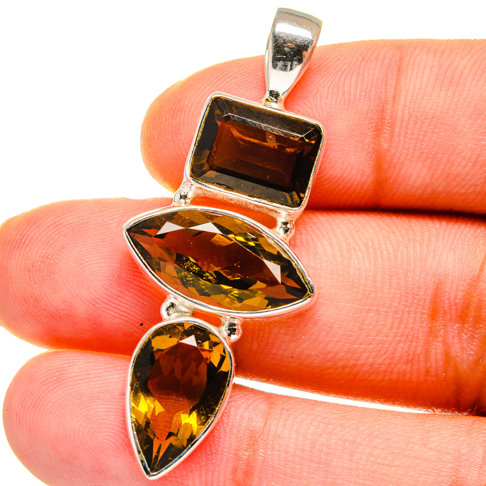 Mandarin Citrine Pendants handcrafted by Ana Silver Co - PD14683
