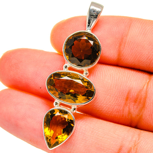 Mandarin Citrine Pendants handcrafted by Ana Silver Co - PD14684
