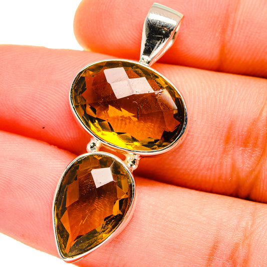 Mandarin Citrine Pendants handcrafted by Ana Silver Co - PD14685