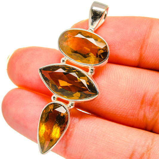 Mandarin Citrine Pendants handcrafted by Ana Silver Co - PD14687