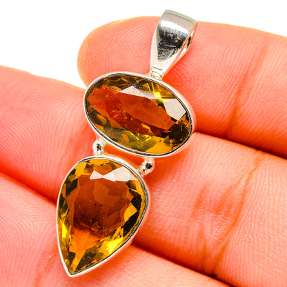 Mandarin Citrine Pendants handcrafted by Ana Silver Co - PD14688
