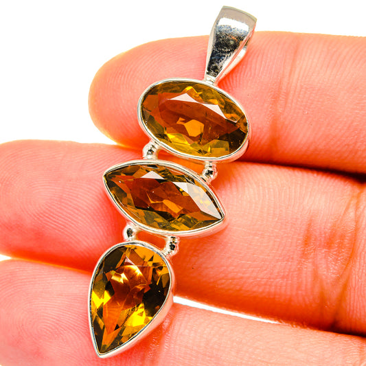 Mandarin Citrine Pendants handcrafted by Ana Silver Co - PD14689