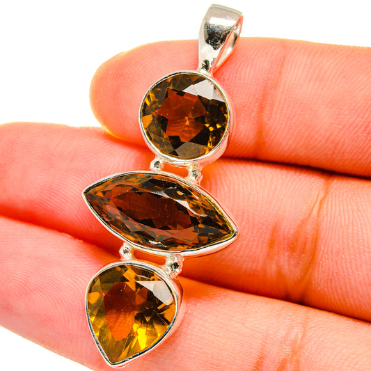 Mandarin Citrine Pendants handcrafted by Ana Silver Co - PD14692