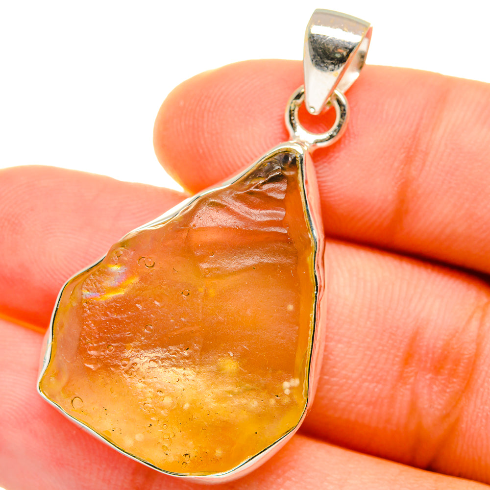 Libyan Desert Glass Pendants handcrafted by Ana Silver Co - PD14707
