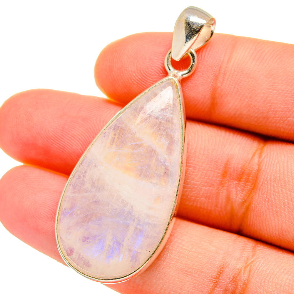 Rainbow Moonstone Pendants handcrafted by Ana Silver Co - PD14722
