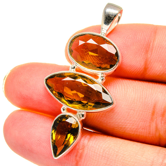 Mandarin Citrine Pendants handcrafted by Ana Silver Co - PD14759
