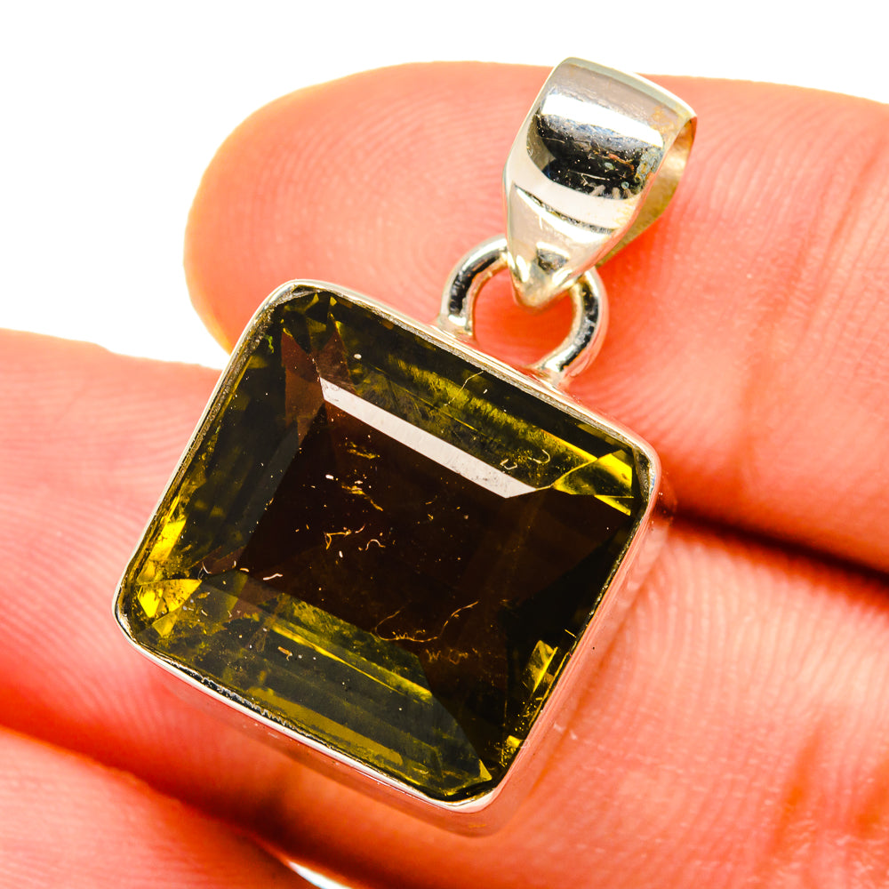 Olive Quartz Pendants handcrafted by Ana Silver Co - PD14772