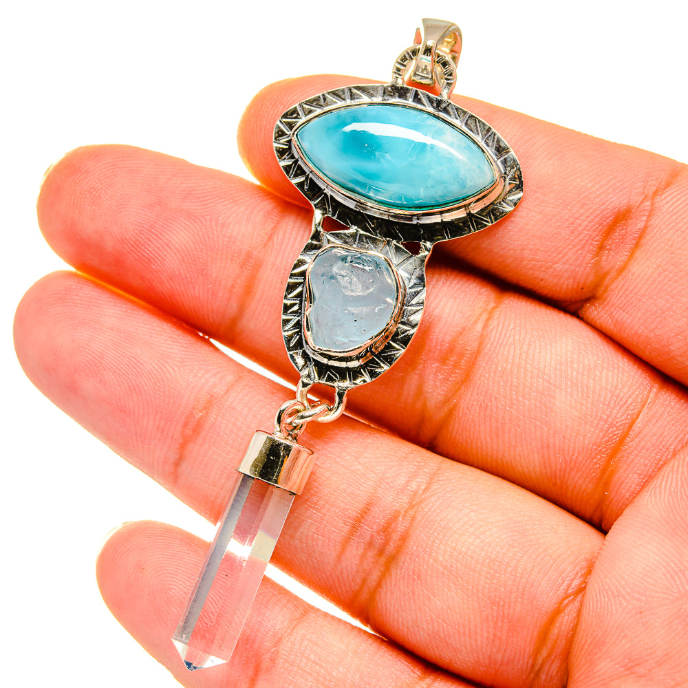 Larimar Pendants handcrafted by Ana Silver Co - PD14789