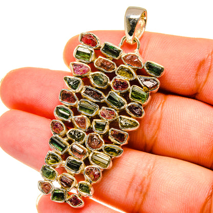 Mixed Tourmaline Pendants handcrafted by Ana Silver Co - PD14792