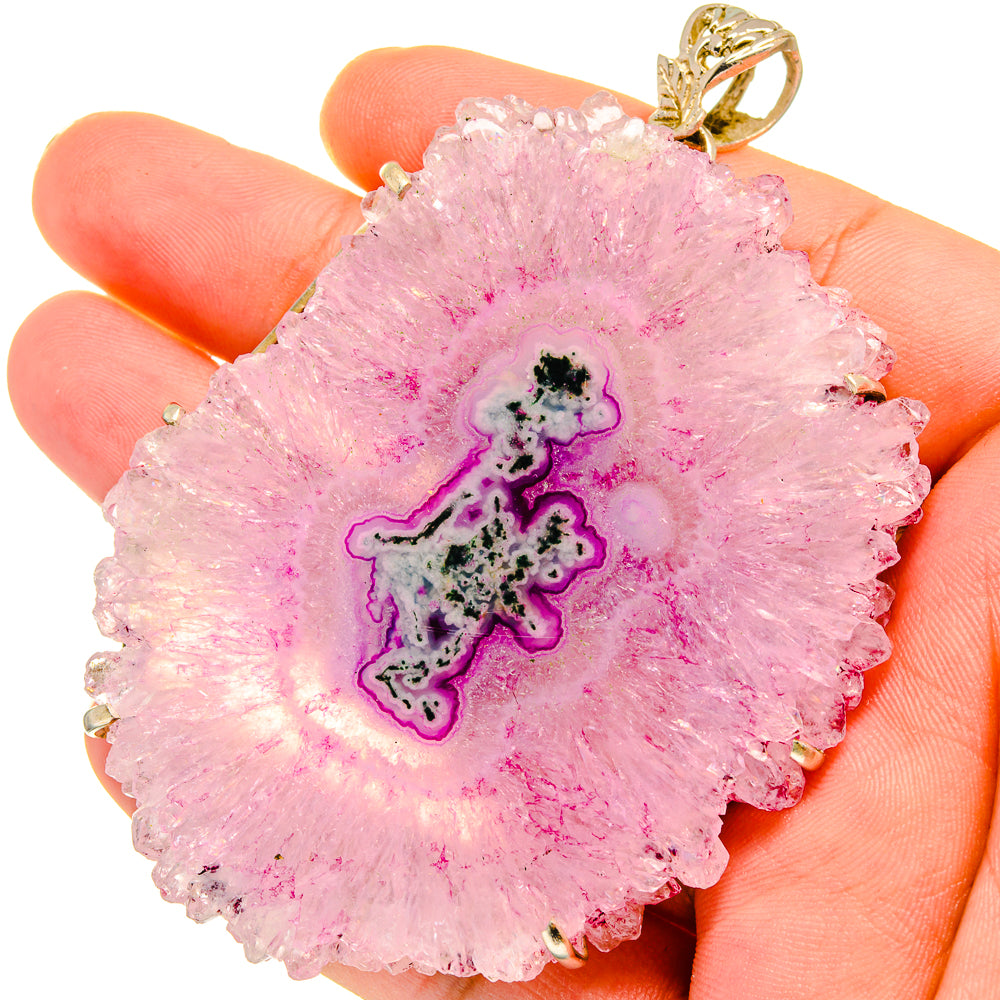 Pink Solar Quartz Pendants handcrafted by Ana Silver Co - PD14800