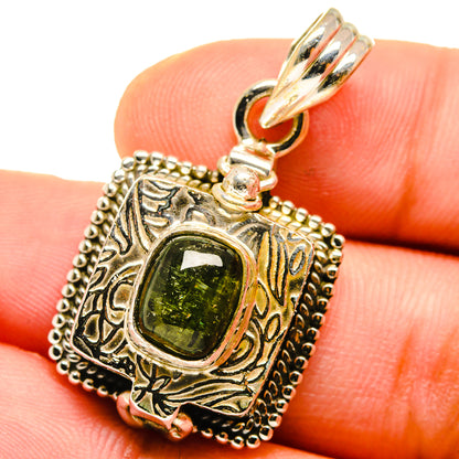 Green Tourmaline Pendants handcrafted by Ana Silver Co - PD14812