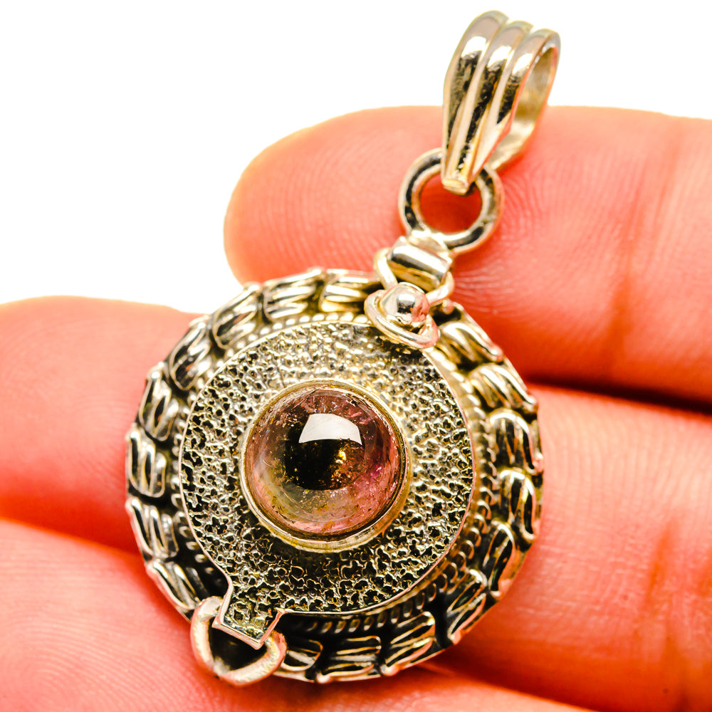 Watermelon Tourmaline Pendants handcrafted by Ana Silver Co - PD14813