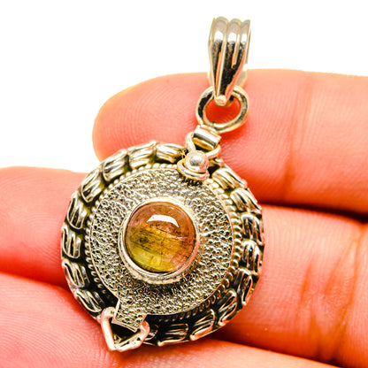 Watermelon Tourmaline Pendants handcrafted by Ana Silver Co - PD14838