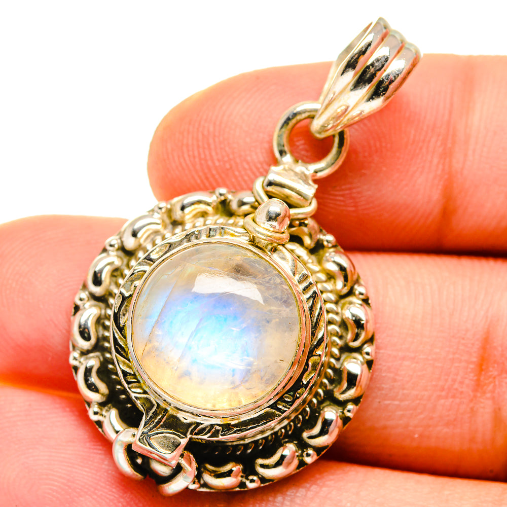 Rainbow Moonstone Pendants handcrafted by Ana Silver Co - PD14842