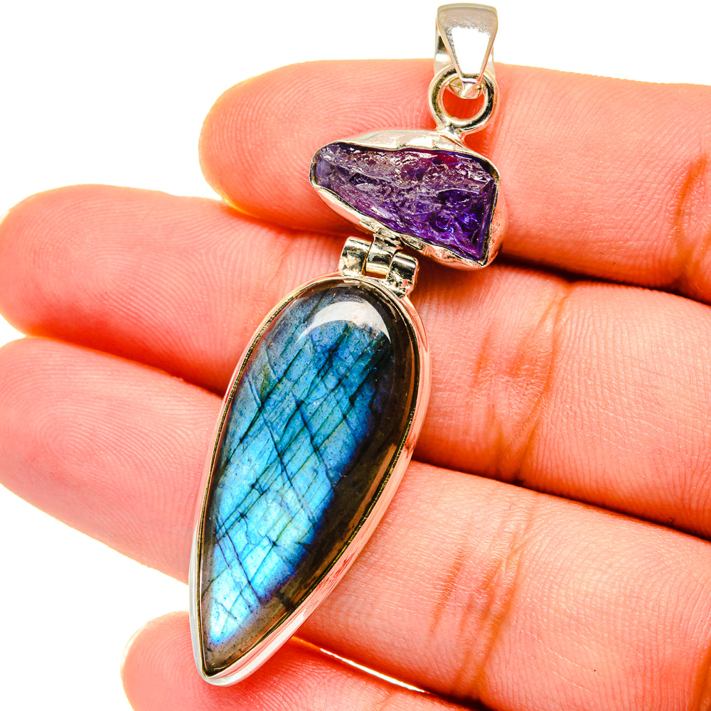 Labradorite Pendants handcrafted by Ana Silver Co - PD14848
