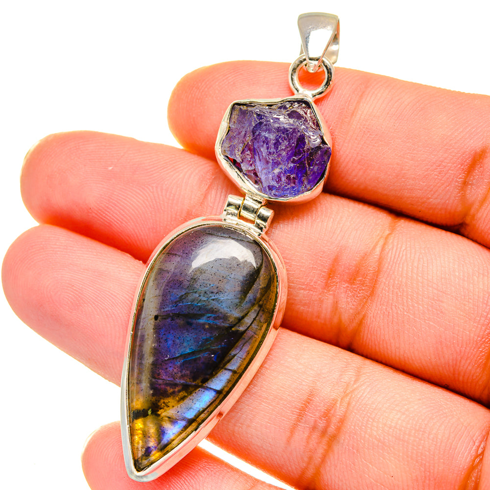 Labradorite Pendants handcrafted by Ana Silver Co - PD14849