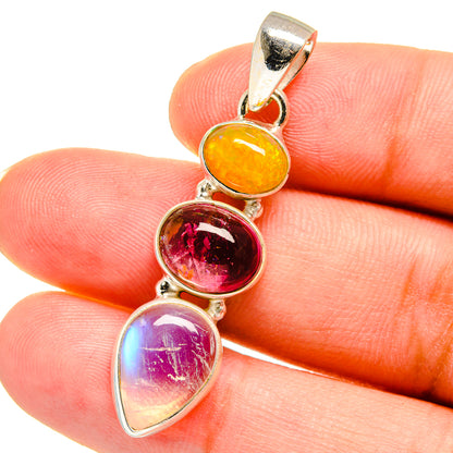 Rainbow Moonstone Pendants handcrafted by Ana Silver Co - PD14862
