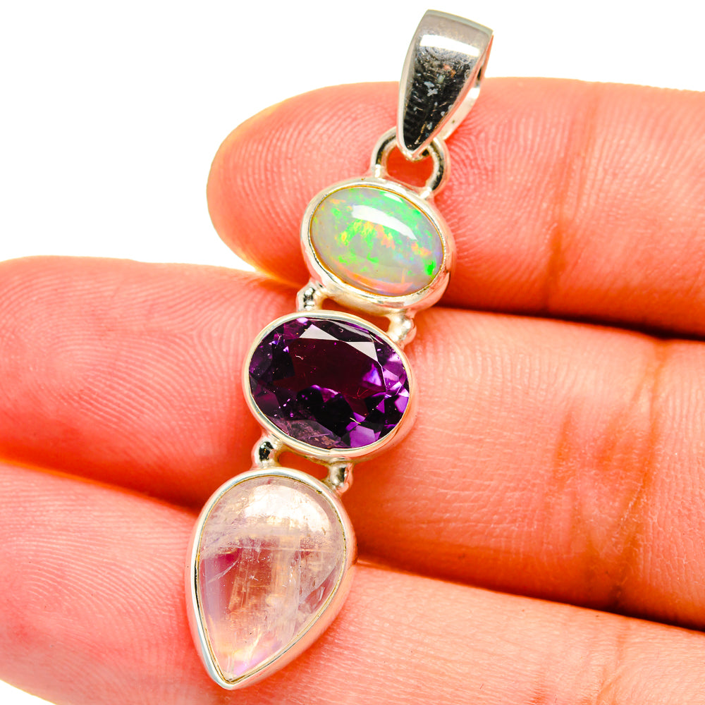 Rainbow Moonstone Pendants handcrafted by Ana Silver Co - PD14865