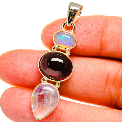 Rainbow Moonstone Pendants handcrafted by Ana Silver Co - PD14866