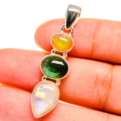 Rainbow Moonstone Pendants handcrafted by Ana Silver Co - PD14867