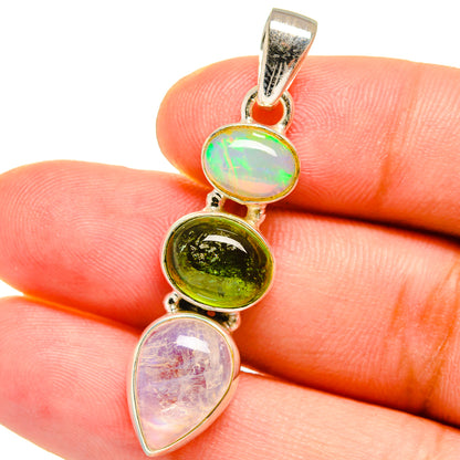 Rainbow Moonstone Pendants handcrafted by Ana Silver Co - PD14868