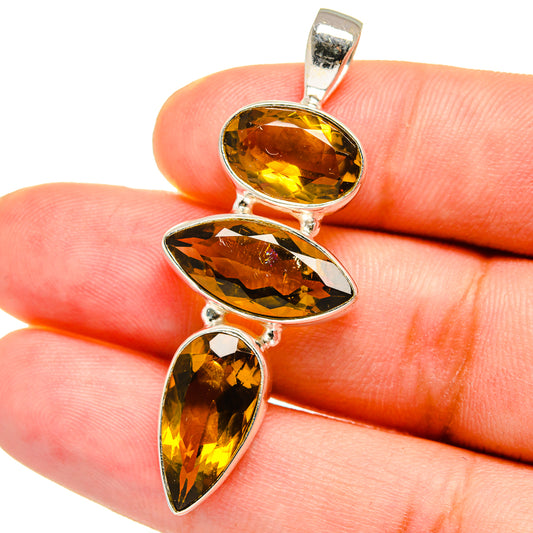 Mandarin Citrine Pendants handcrafted by Ana Silver Co - PD14871