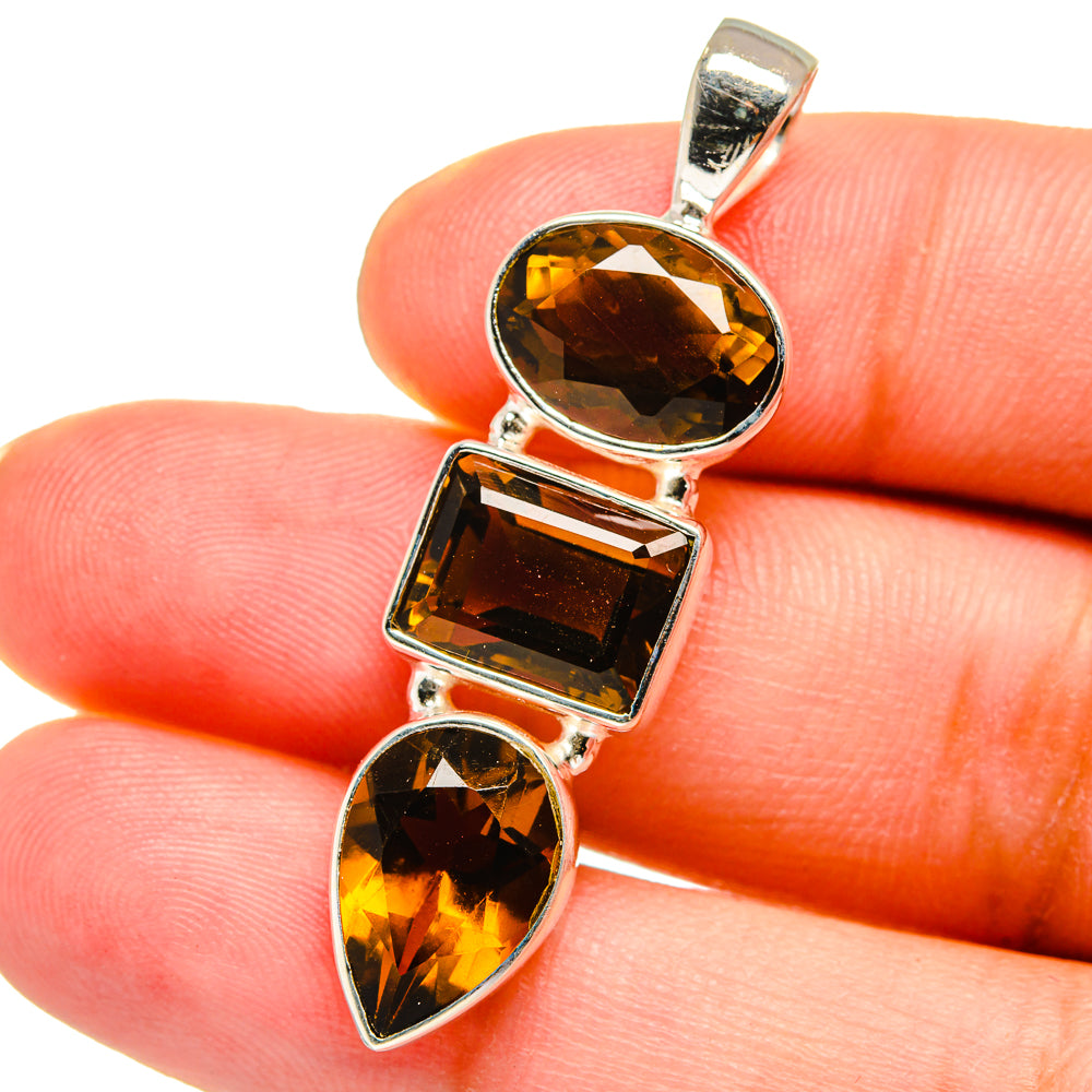 Mandarin Citrine Pendants handcrafted by Ana Silver Co - PD14872