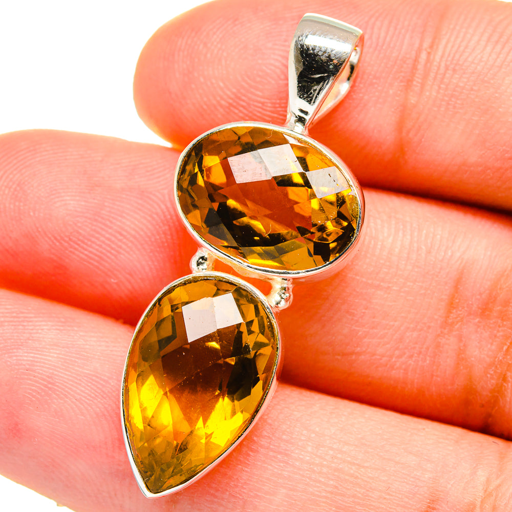 Mandarin Citrine Pendants handcrafted by Ana Silver Co - PD14874