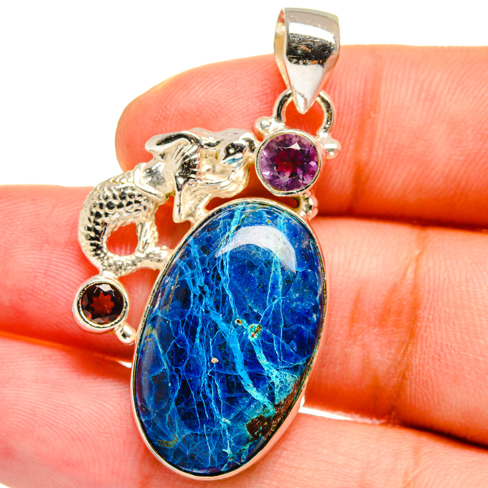 Shattuckite Pendants handcrafted by Ana Silver Co - PD14905