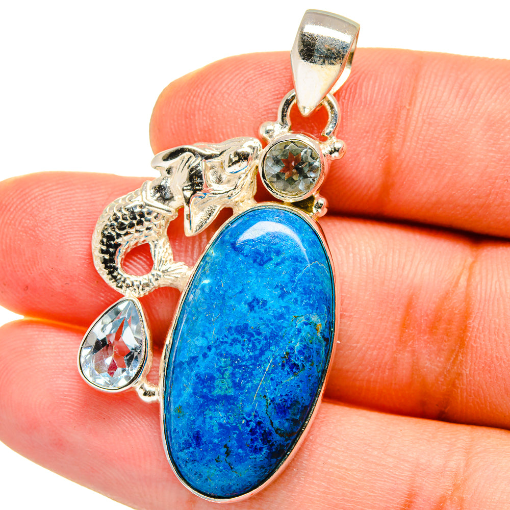 Shattuckite Pendants handcrafted by Ana Silver Co - PD14906